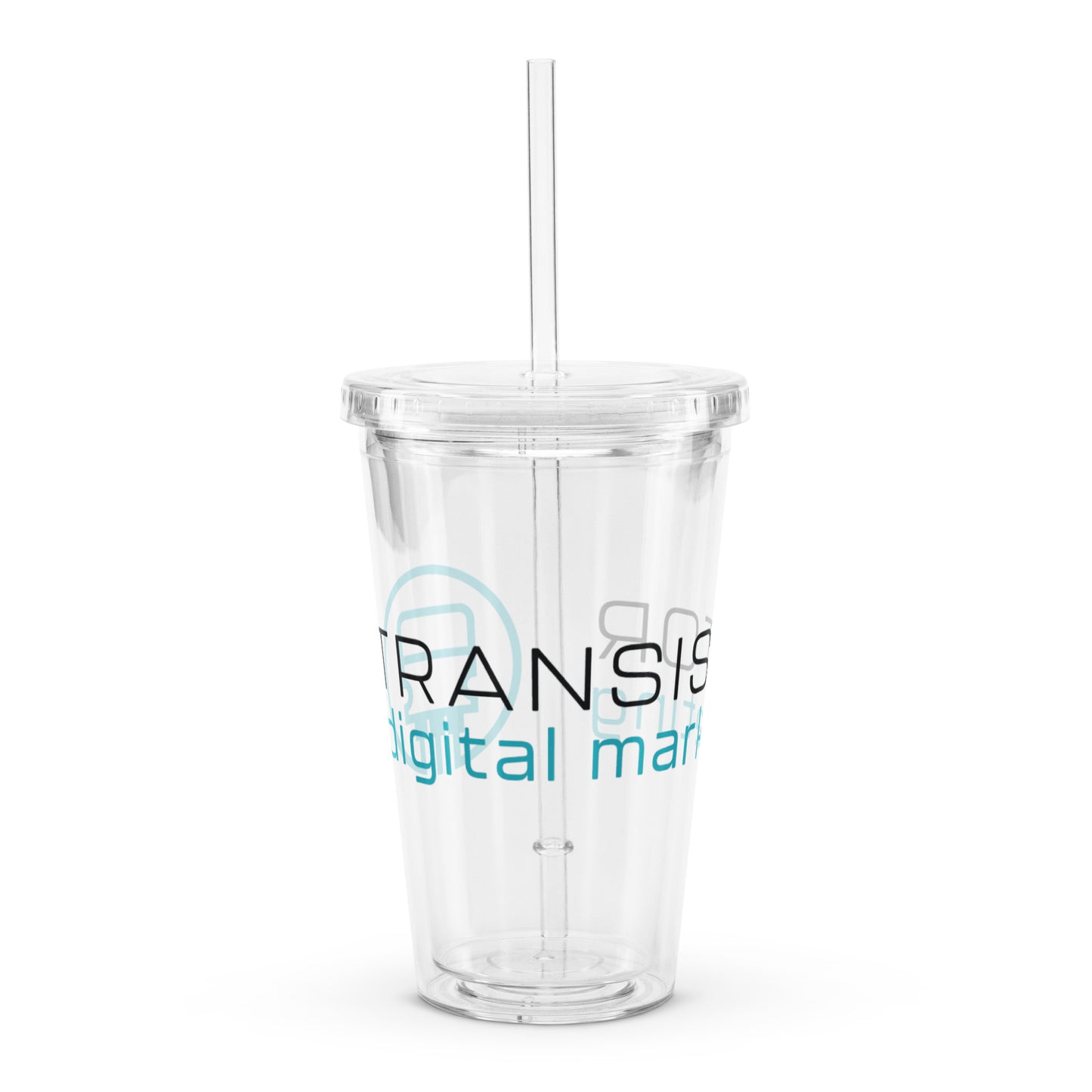 Clear plastic tumbler