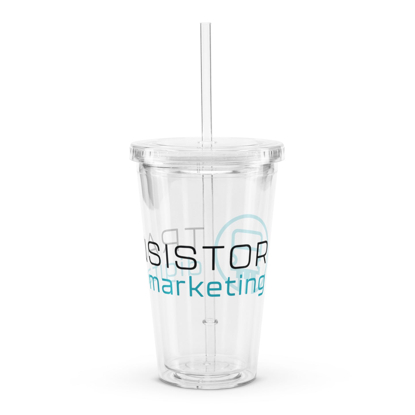 Clear plastic tumbler