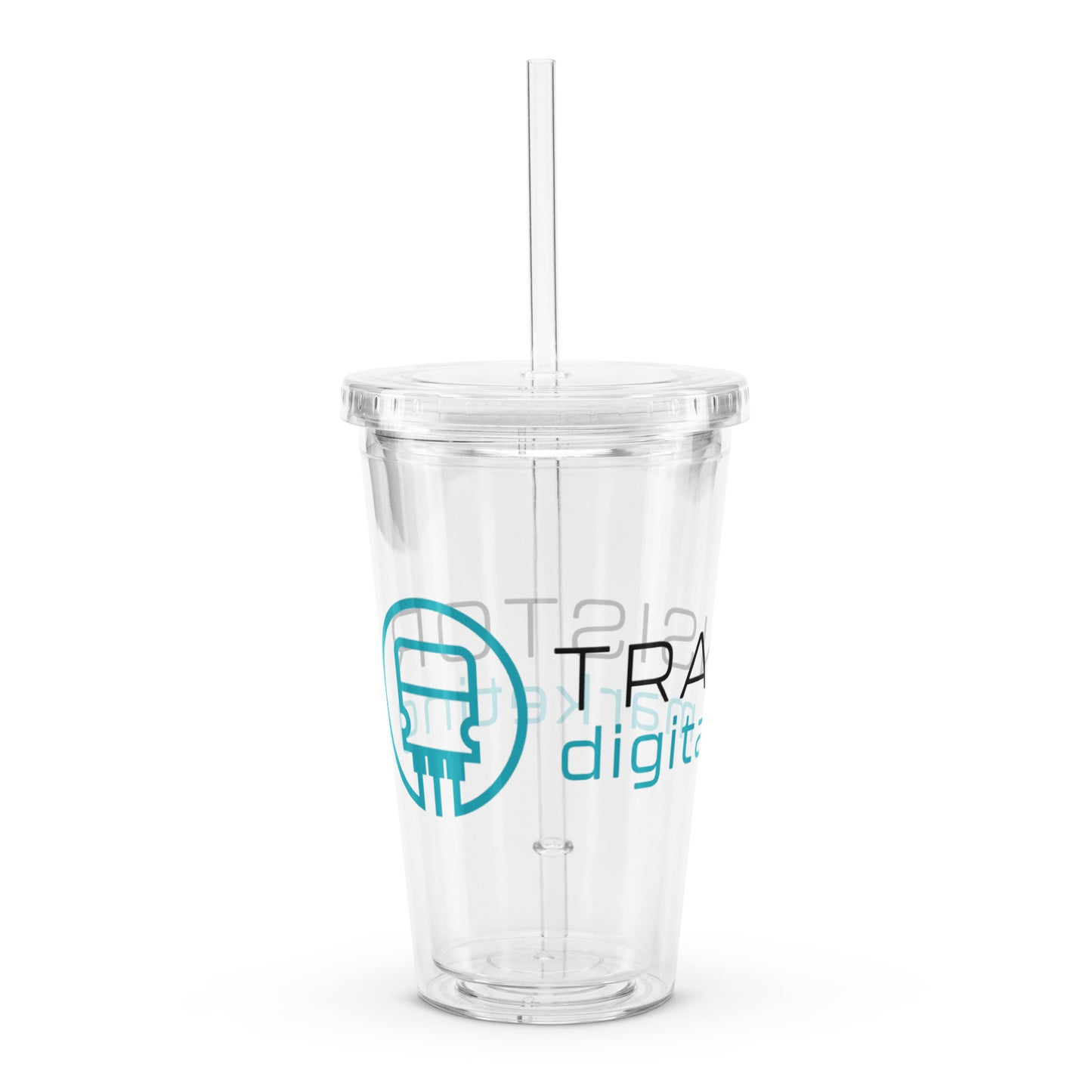 Clear plastic tumbler