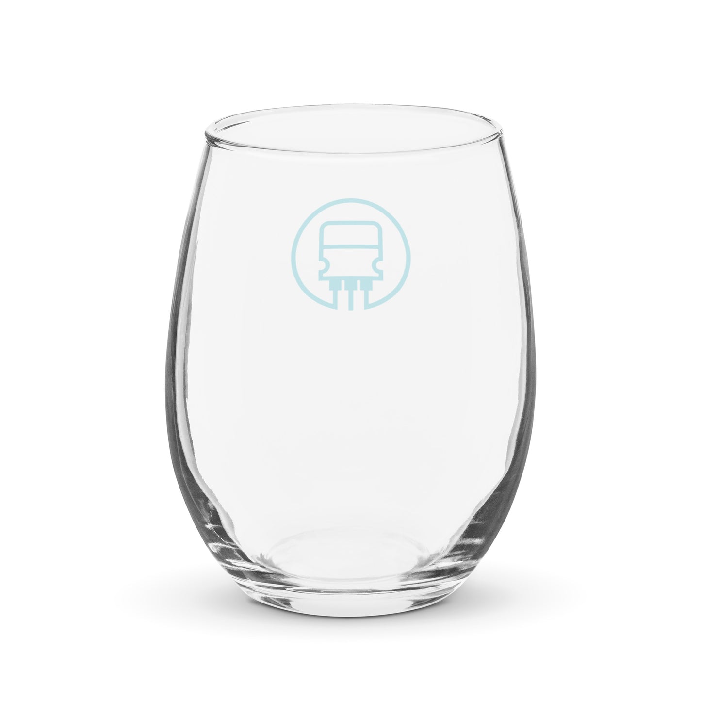 Stemless wine glass (blue logo)