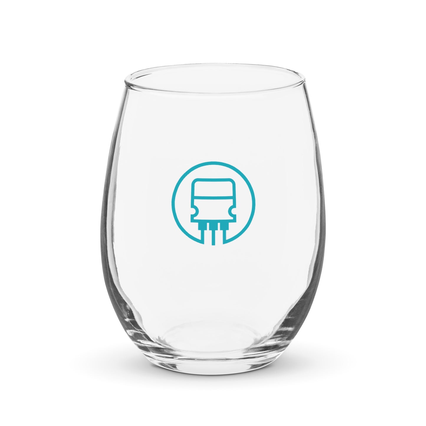 Stemless wine glass (blue logo)