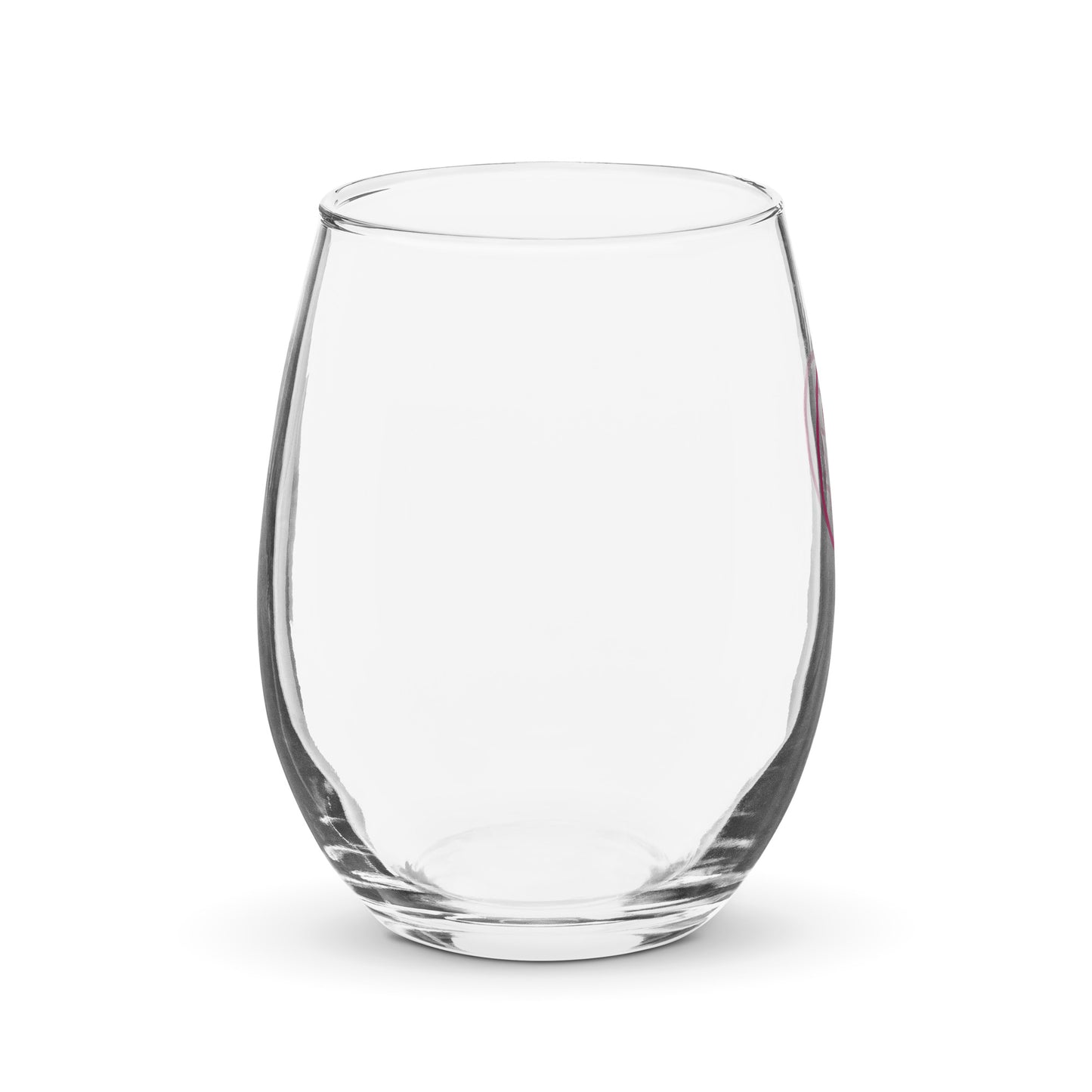 Stemless wine glass (pink logo)