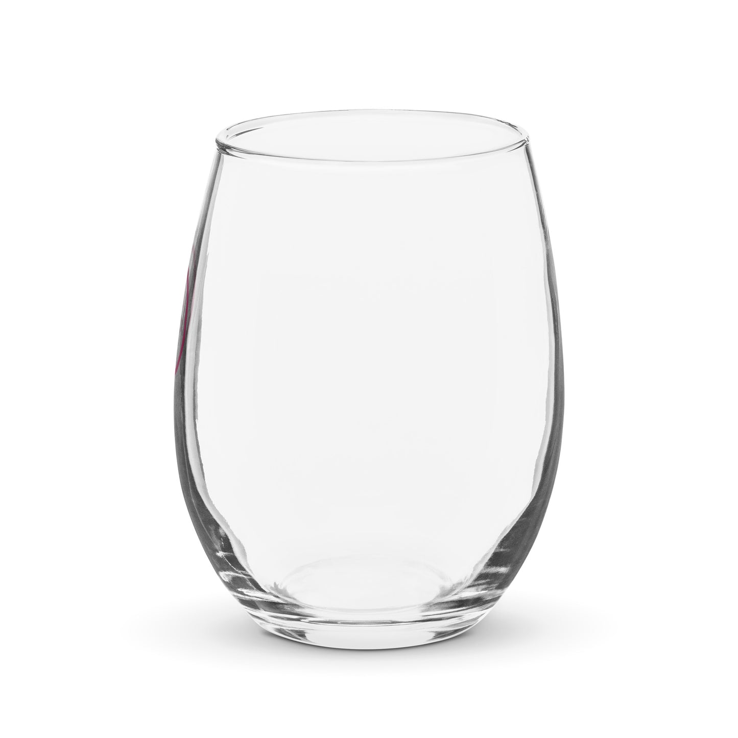 Stemless wine glass (pink logo)